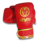 Rewon Kinder-Boxhandschuhe in Rot für Boxtraining mit effizienten Knöchelschutz, ideal für Boxen und Fitness Kombination.